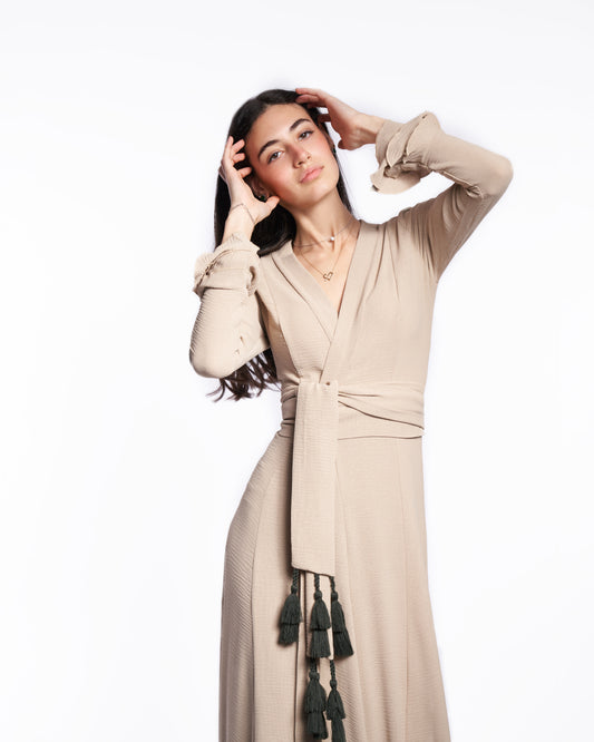 Linen Wrap Dress