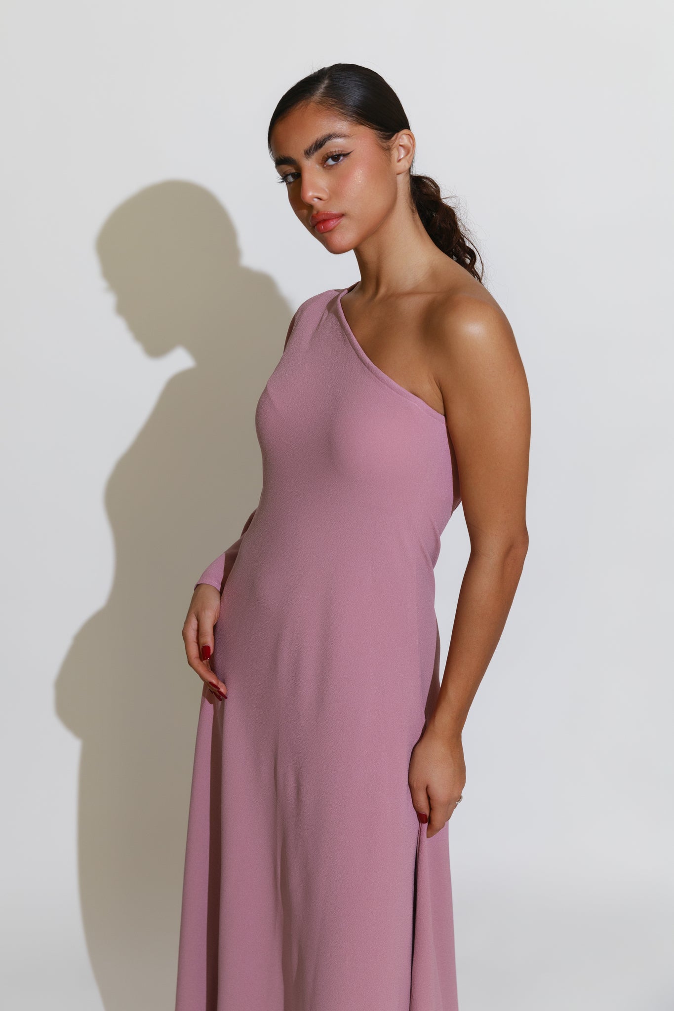 One Shoulder Crepe Dress – LOUA One Shoulder Crepe Dress – LOUA