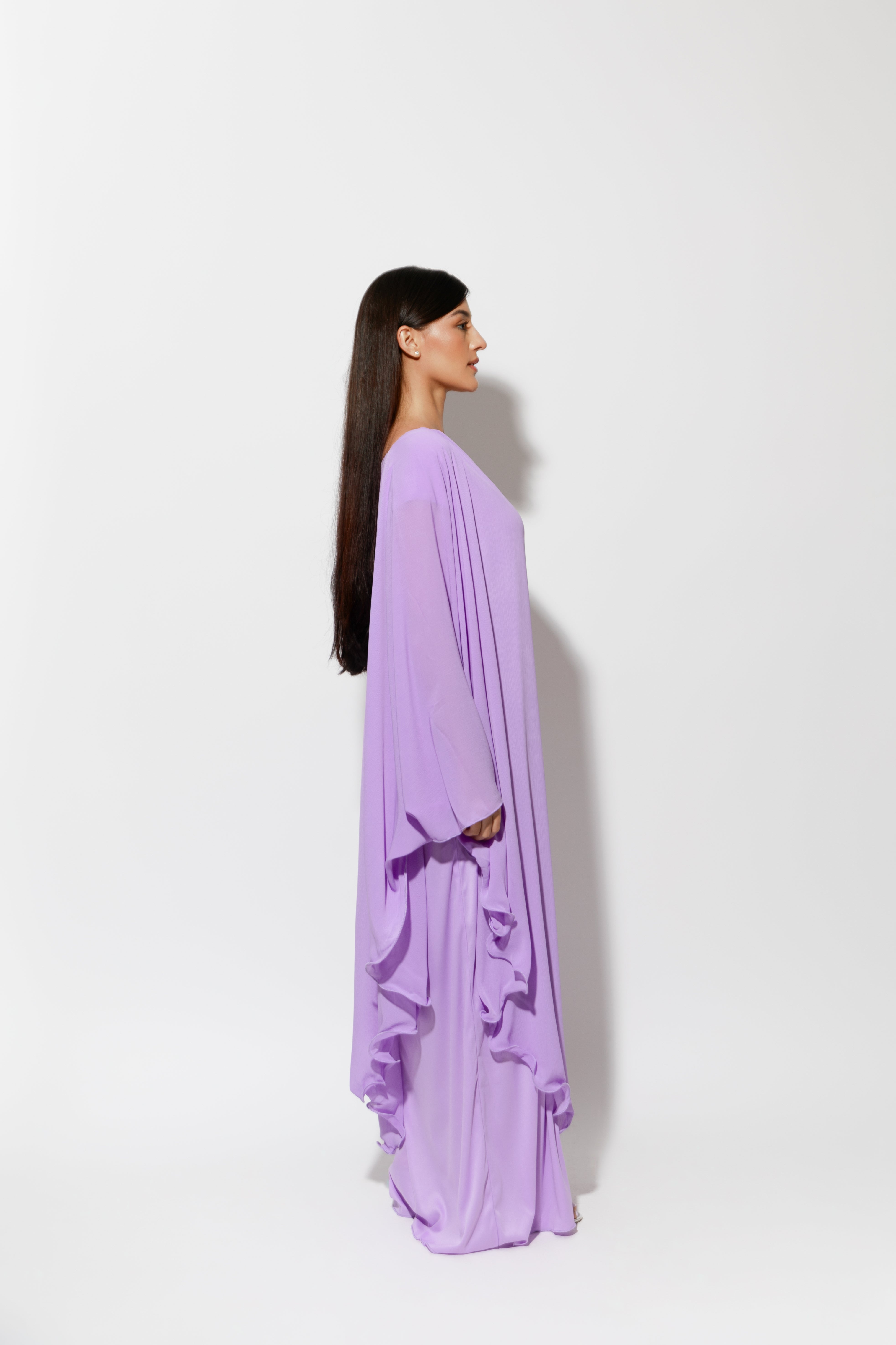 One shoulder chiffon maxi dress – LOUA