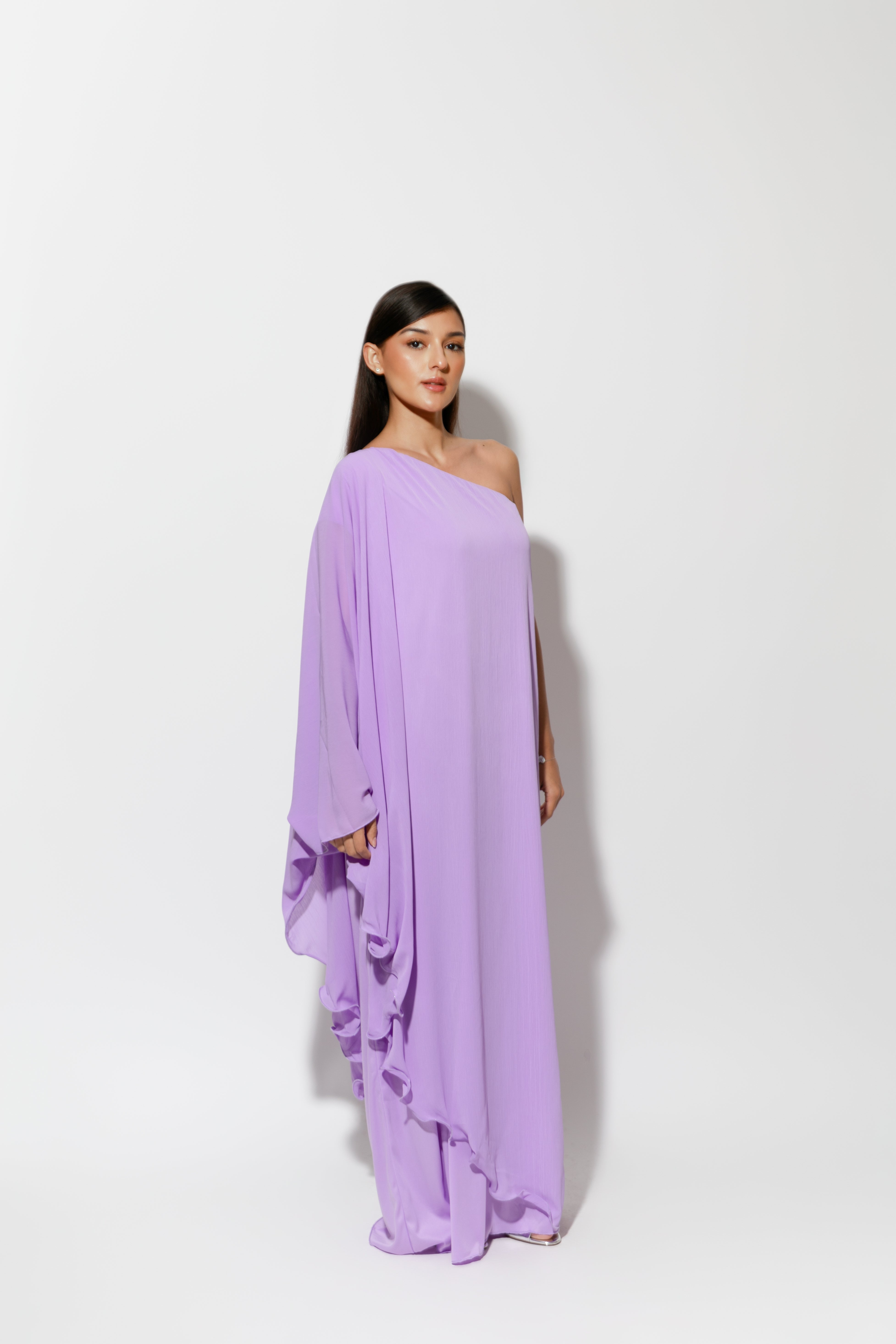 【LOULOUSEOUL】Sheer Puff Long Dress (Purple) Sheer Puff Long Dress (Purple) - LOULOUSEOUL
